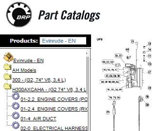 BRP Evinrude Johnson Parts Catalog